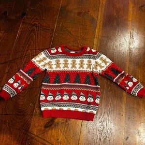 Gymboree Kids Red and Green Holiday Sweater. 5T